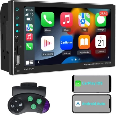 AWESAFE 7 Pollici Universale Autoradio 2 DIN con CarPlay & Android Auto MP5 Car - Immagine 1 di 4