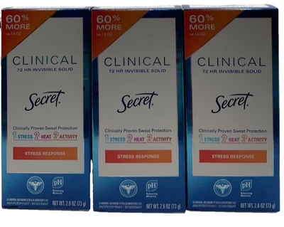 (3) 2.6 oz Clinical Strength Invisible Solid Antiperspirant and Deodorant NIB! - Image 1 of 2