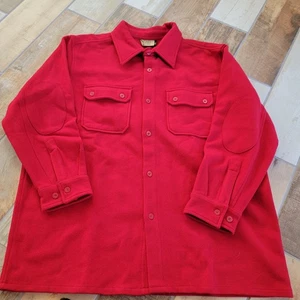 Vintage Pfadfinder Wolljacke rot BSA Official Shirt Wolle Herren Gr. XL Knopf - Bild 1 von 2