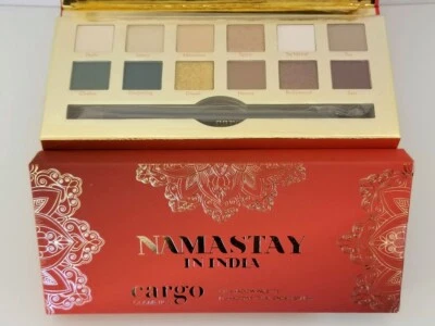 New Cargo Cosmetics Namastay in India Eyeshadow Palette 12 Colors + Shadow Brush - Image 1 of 4