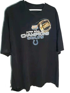 Vintage Black 2007 Indianapolis Colts NFL Super Bowl Champions Shirt Gr. XXL Foot - Bild 1 von 4