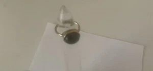 Green Moonstone  Ring Gold Tone  Size  6 3/4 - Picture 1 of 5