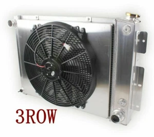 3 Row Aluminum Radiator Shroud Fan For 67-69 Chevrolet Camaro/ Pontiac Firebird - Imagen 1 de 9