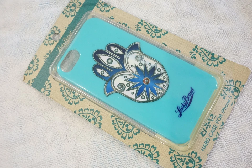 Lucky Brand Blue HAMSA HAND Hard IPhone 5 Case Cover JLRU9304 $35 532258 - Image 1 of 1
