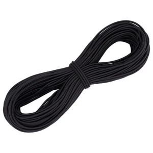 1bundle 30 Yards about 90feet Polyester Rubber Elastic Cord Round Black 3mm - Picture 1 of 6