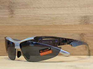 Xloop Sport Wrap Around Halbrahmen Radfahren Biker Sonnenbrille Herren + Etui - Bild 1 von 4