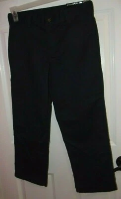 Pantalones de sarga delanteros planos GEORGE para niños ~ Scotchguard ~ Cintura ajustable ~ Azul marino oscuro ~ Talla 16 Foto 1 de 4