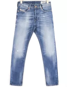 DIESEL Tepphar R248D Men Jeans W27/L30 Slim Carrot Fit Blue Cotton Stretch Boys - Picture 1 of 9