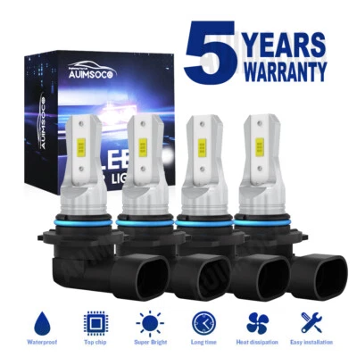 For Saturn SL SL1 SL2 Sedan 1991-2002 LED Headlight High Low Bulbs Kit 9005 9006 - Image 1 of 4