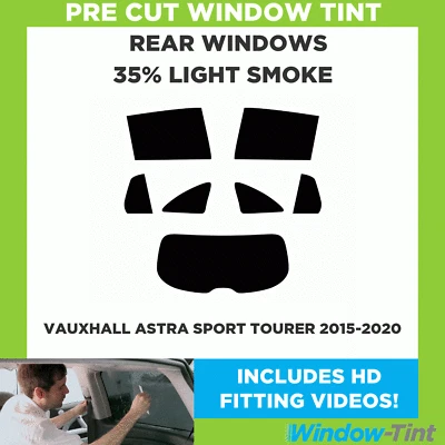 Pre Cut Window Tint Film for Vauxhall Astra Sport Tourer 15-20 35% Light Rear - Image 1 of 4