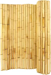 Natural Bamboo Fencing Decorative Rolled Fence Panel 1 in D X 4 Ft H X 8 Ft L - Picture 1 of 9