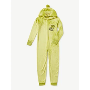 The Grinch Hooded Full Zip Jumpsuit Pajama - Picture 1 of 1