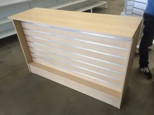 Maple slatwall retail shop counter, brand new 1200 x 510 x 970 Available Now - Picture 1 of 3