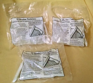SHUTTER FASTENERS BORAL BUILDING PRODUCTS 3 PK QTY 12 EA WHITE PLASTIC 3" 2019. - Picture 1 of 8