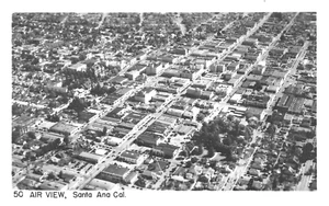 Santa Ana CA Air View, Real Photo Postcard - Picture 1 of 2