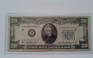 US TWENTY DOLLAR 1950 zirkulierte Banknote - Bild 1 von 6