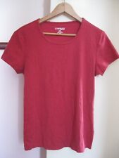 BNWT COMPANY ELLEN TRACY ROUND NECK TOP SHIRT TEE BASIC RED CLASSIC CANADA