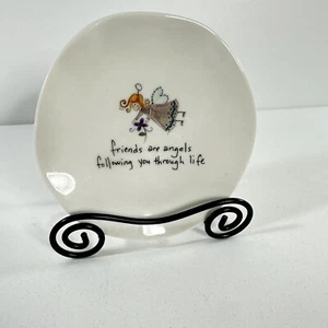 Natural Life " Friends Are Angels" Trinket Dish 4.5"  - Picture 1 of 7