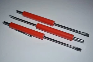 MINI CACCIAVITE PIATTO CON PNEUMATICI HVAC VALVOLA RIMOZIONE NUCLEO SUPERIORE E CLIP TASCA 3PZS - Foto 1 di 5
