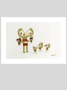 PIZZA HEAD CONES LOWBROW ART PRINT BY SCOTT CAMPBELL - Picture 1 of 1