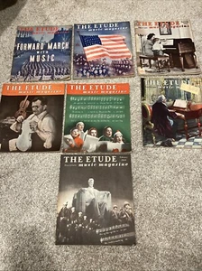 The Etude Music Magazine Lot Of 7 1942-44 - Picture 1 of 15