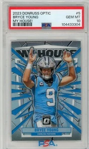 2023 Optic Bryce Young Rookie Silver My House! PSA 10 GEM MINT #5 Panthers RC - Picture 1 of 2