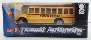 Maisto Transit Authority 1:64 Scale Diecast School District 2 Yellow School Bus - Bild 1 von 8