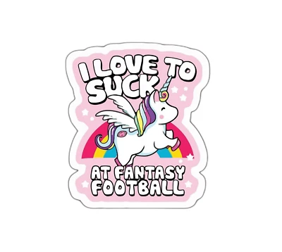 POPART I Love To Suck At Fantasy Football Sticker Decal