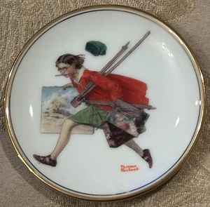 Norman Rockwell Miniatur Sammelteller "APRIL SHOWERS" Vintage D1-50 - Bild 1 von 3