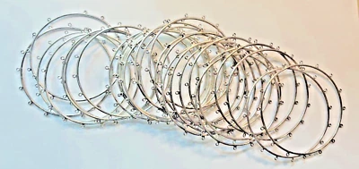 UNA PULSERA BRAZALETE PLATA DE LEY .925 CON 16 ANILLOS 65 MM POR DEBAJO ¡¡AL POR MAYOR!!! Foto 1 de 4