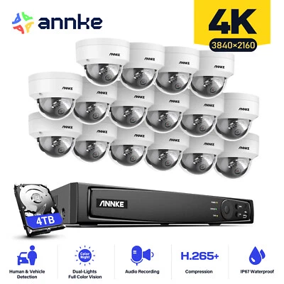 ANNKE 12MP 8CH 16CH NVR 4K 8MP Audio POE IP Security Camera System Color Night  - Image 1 of 4