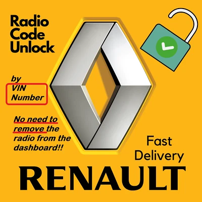Renault Radio Code Pin By VIN Number - Find your lost code - Image 1 of 4