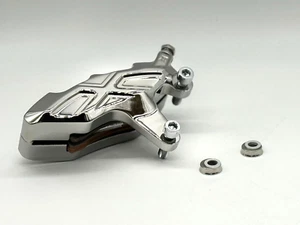 PERFORMANCE MACHINE 6-PISTON CHROME FRONT BRAKE CALIPER RIGHT 13" ROTOR 2000-UP - Picture 1 of 8