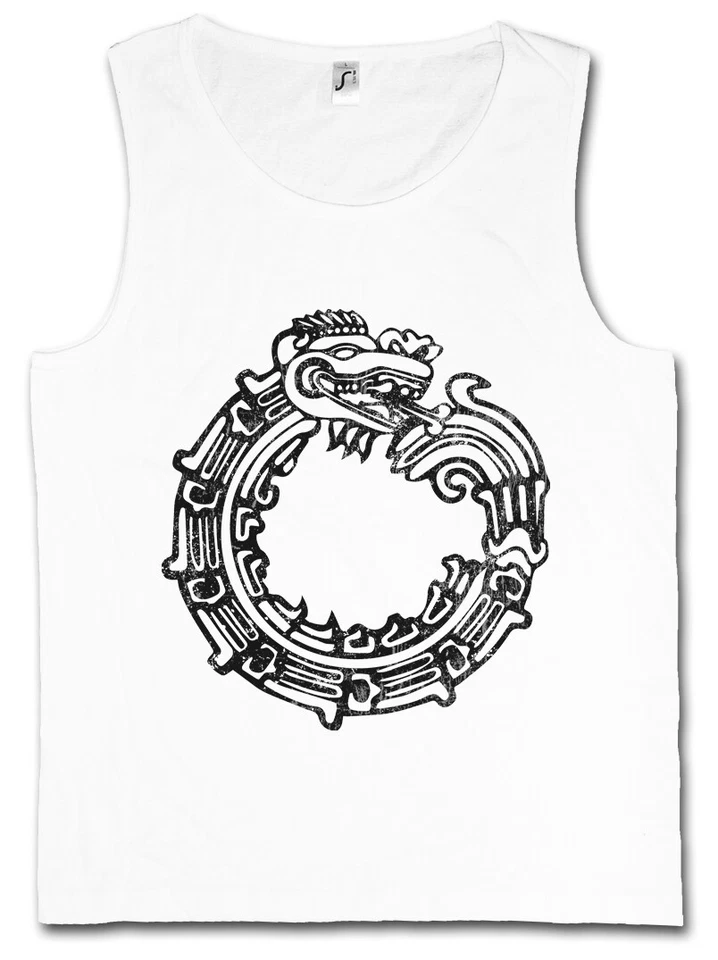 AZTEC OUROBOROS TANK TOP Indiani Insegna Indiana Cultura Maya Religione - Immagine 1 di 1