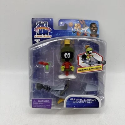 Space Jam A New Legacy: Marvin The Martian + Spaceship 4" Figure - New - Image 1 of 4