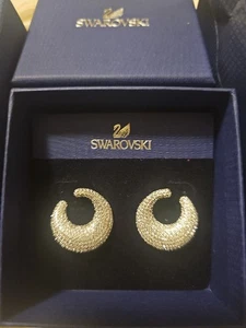 NEW SWAROVSKI STONE PIERCED EARRINGS MULTIPLE BOXES AND GIFT BAG  - Picture 1 of 13