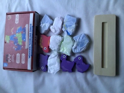 Wooden tumbling dinos game for 3+ age group - Image 1 of 4