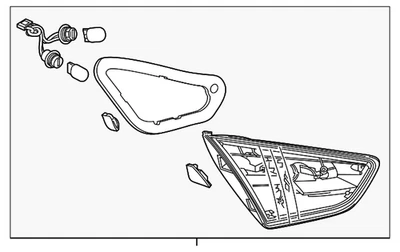 Genuine GM Backup Lamp Assembly 39121493 - Image 1 of 4