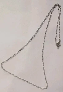 Sterling Silver Unusual Link Necklace 18" 1.7g R30L - Picture 1 of 3