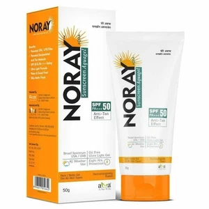 Noray Aquagel Sunscreen SPF 50 PA+++ Anti Tan Effect Cream Instant Glow Vegetal - Picture 1 of 5