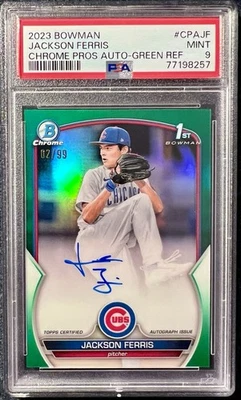 2023 1st Bowman Chrome Jackson Ferris Auto Green /99 #CPA-JF - Image 1 of 2