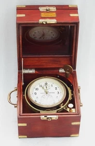 VGC RUSSIAN MARINE CHRONOMETER CCCP NOVET SHIPS FUSEE CLOCK SOVIET RELOJ UHR - Picture 1 of 21