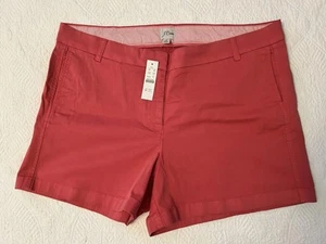 J Crew size 18, Women’s Chino Red 4.5 Inch Inseam Shorts - Picture 1 of 5