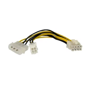StarTech.com 6 Inch 4 Pin to 8 Pin EPS Power Adapter with LP4 - F/M - ATX to EPS - Bild 1 von 4