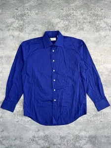 Vintage Yves Saint Laurent Blue Pocket Logo Embroidery Size 39/15 90s - Picture 1 of 15