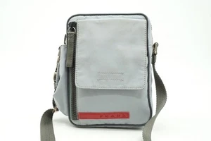PRADA SPORT Shoulder bag Pochette 4VA337 Logo Unisex Tessuto nylon Grey 1947h - Picture 1 of 10