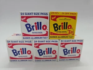 NUEVO Andy Warhol Brillo 5 bloques de madera en caja Mudpuppy ARTE MODERNO - Imagen 1 de 4