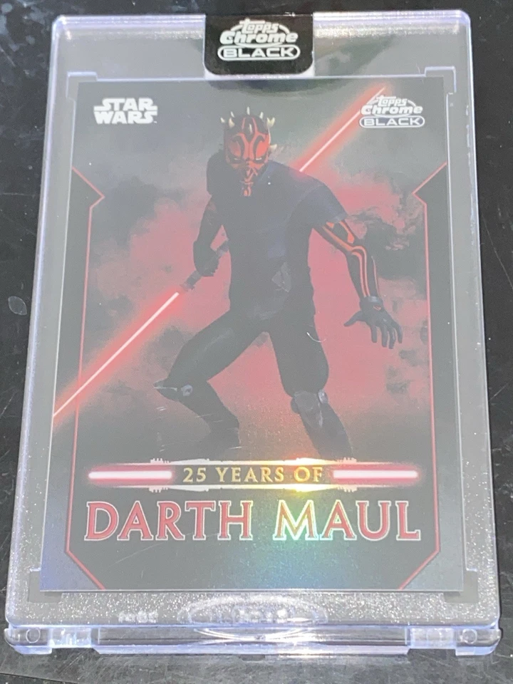 2024 Topps Star Wars Chrome Black DM-15 25 Years of Darth Maul TPM Insert - Image 1 of 2
