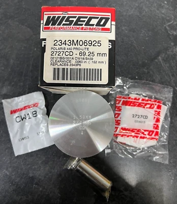 WISECO PISTON KIT 2343M06925 1984-1999 POLARIS 440 SPORT SS SS440 TRAIL XCF - Image 1 of 4