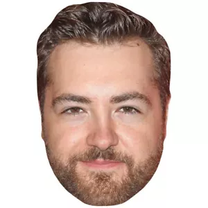 Michael Gandolfini (Beard) Celebrity Mask, Flat Card Face, Fancy Dress Mask - Picture 1 of 6